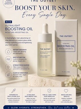 The Outset Ultralight Boosting Oil - Hydrating Face Oil (Cream)